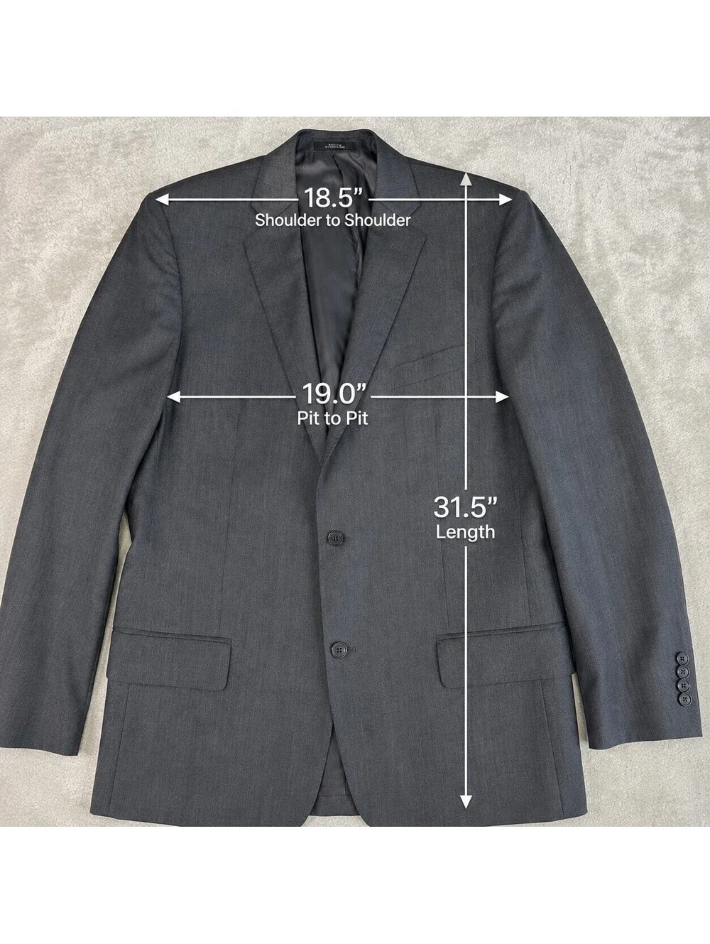 Saks Fifth Ave BLACK Ermenegildo Zegna Wool Silk Sportcoat 44L Gray Slim Fit USA